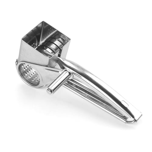 CIYODO Stainless Steel Rotary Cheese Grater Manual Cheese Shredder for Easy Grating Nuts Fruits and More Dishwasher Safe Kitchen Tool