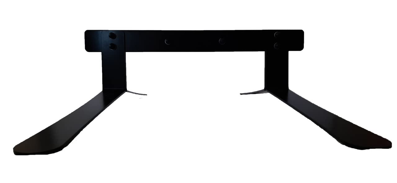 Panneau trottoir avec cadre bois anthracite sur piètement noir effet ressort - Dimensions 124 x 63,5 cm
