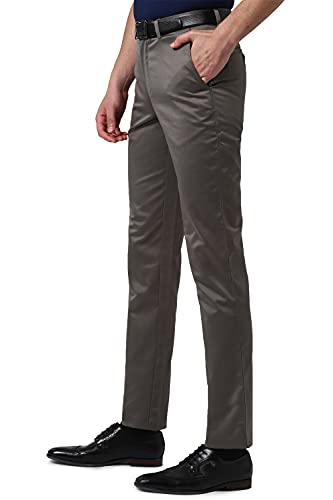 Image of Peter England Men's Mid Rise Slim Formal Trousers