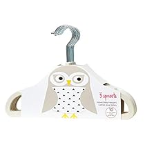 3-Sprouts-Buho-Set-de-perchas-unisex-color-blanco