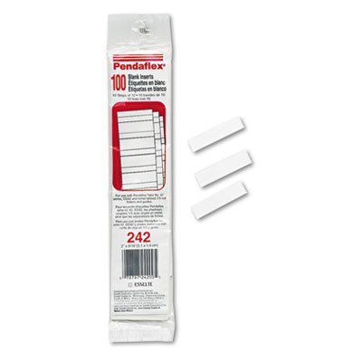 Pendaflex, inserti vuoti per cartelline da appendere, 1/5, 5,1 cm, bianco, confezione da 100