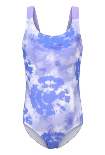 Image of Girls One Piece Swimsuits Tie Dye Bathing Suit Hawaiian Summer Swimwear for Girls 3-16 Years