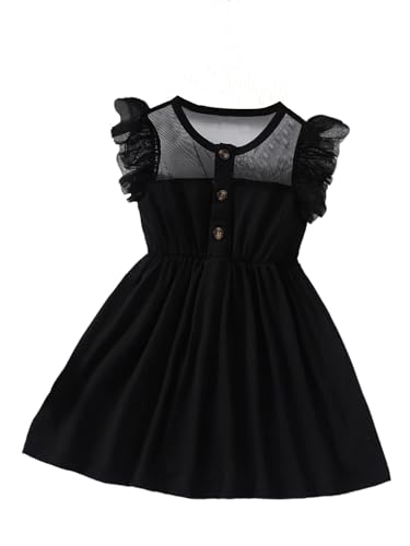 Image of TAGAS Girls Embroidery Pattern Cap Sleeve A-line Knee-Length Dress