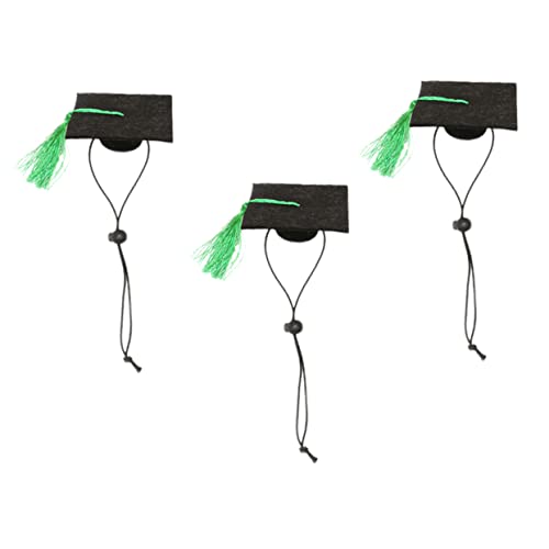 OUNONA 3個 卒業ペットコスチューム 注ぐ 衣装 卒業クマぬいぐるみ ペットバチェラーハット パラ 犬の首輪パーソナライズ 用品 ハムスターの服 愛犬卒業帽 卒業生 帽子 装飾 キット 布