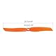 QUARKZMAN 8040 Luftschrauben 8x4 Prop 2-Flügelrad Starrflügler Orange Ersatz Stützen mit Adapter Ringe für Airplane RC Plane Paket von 8