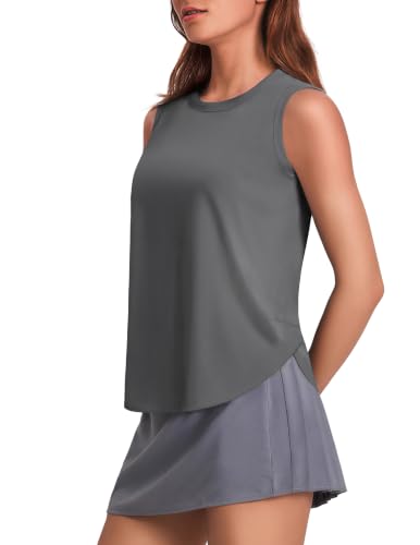 Image of PINSPARK Workout Tank Tops Woman Ice Silk UPF 50+ Athletic Yoga Shirts