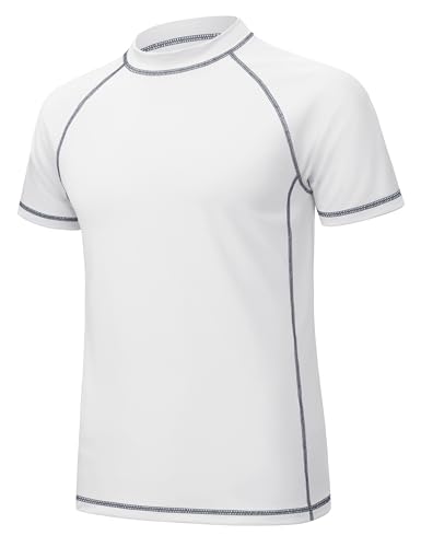 MAGCOMSEN Men's Short Sleeve UPF 50+ Shirts Rash Guard SPF Quick Dry Lightweight Swim Surf Beach...
