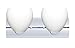 Besa Lighting 2WZ-412207-LED-CR 2X6W Gu24 Led Bolla Wall Sconce with Opal Matte Glass, Chrome Finish
