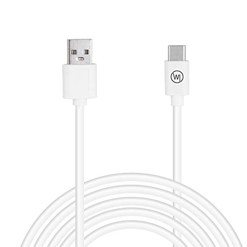 Wicked Chili Câble de Charge USB-C vers USB-A 1 pièce de 500 cm Compatible avec PS5 Dualsense Controller, Nintendo Switch Pro, Xbox Series X USB C Manette, Play and Charge Kit (5m, Blanc) Cover