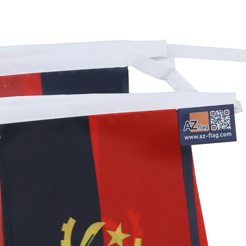 Image of AZ FLAG Angola 6 meters BUNTING Flag 20 flags 9'' x 6'' - Angolan STRING flags 15 x 21 cm