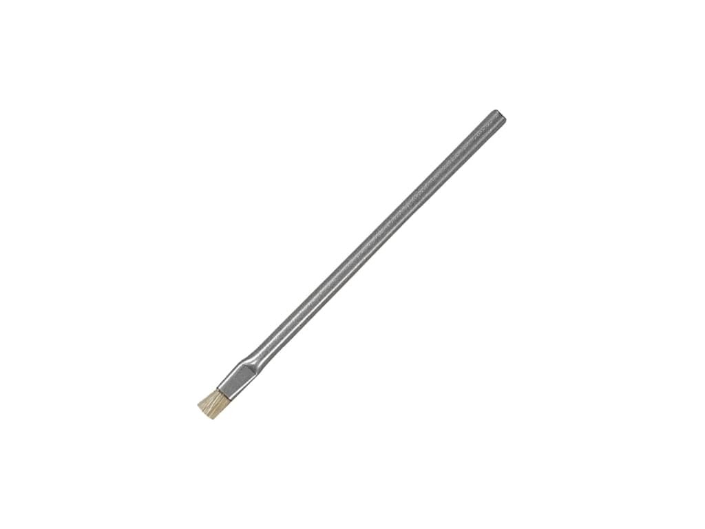 Excelta - 212C-H - Brushes - ESD Safe - Straight -Three Star - SS Handle with Horse Hair Bristles, 0.32" Height, 0.32" Wide, 4.75" Length