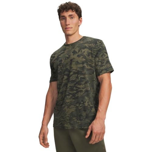 Image of Under Armour Men's ABC Camo Short-Sleeve T-Shirt | Super soft cotton /polyester mix. With camo pattern, crew neck and logo on the left chest.