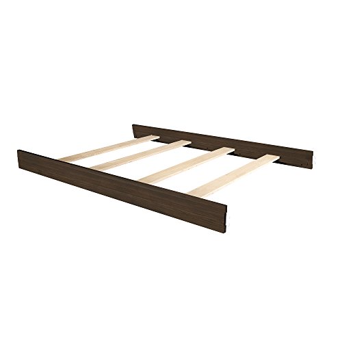 Image of evolur Full-Size Bed Conversion Rails, Designed & Tested for evolur Cribs, Durable Hardwood Build with Secure Mattress Slats, Easy Assembly - Antique Brown