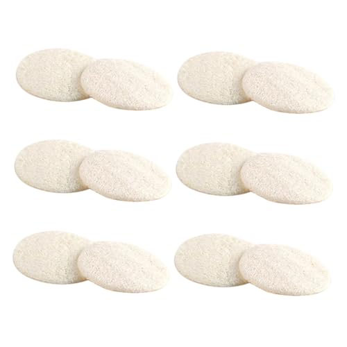 Ipetboom 12pcs Reusable Loofah Facial Cleansing Sponges Gentle Exfoliating Pads for Deep Cleaning Makeup Removal and Refreshing Skin Portable Face Scrubbers