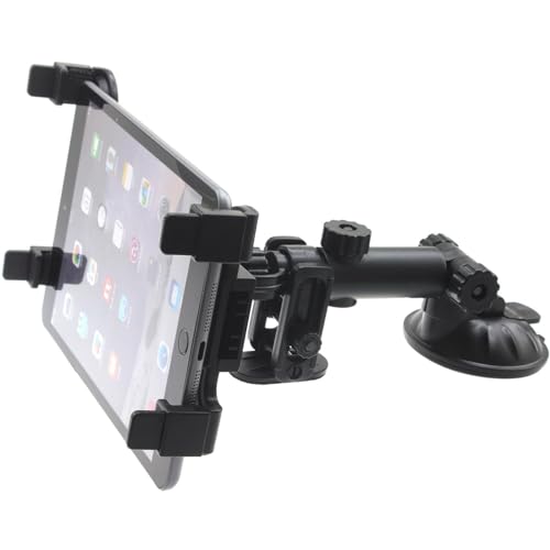Car Mount Tablet Holder Dash Compatible with Samsung Galaxy Tab S9 FE/S7 FE/S9 FE Plus, Cradle Dock Swivel Telescopic Strong Grip