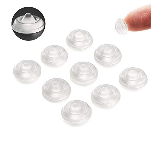 Cabinet Door Bumpers Pads Clear 1/2" 50PCS Soft Close Drawer Bumpers Pads Adhesive Rubber Bumpers for Cabinet Doors Picture Frames Sound Dampening