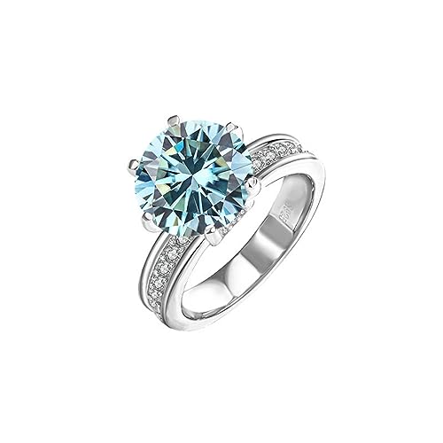 Bague en diamant de moissanite 5ct de couleur D pureté VVS1 joaillerie de luxe pour femme