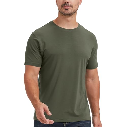Image of netdraw Men's Ultra Soft Bamboo Viscose Cotton T-Shirt S-3XL | Moisture Wicking, Lightweight, Cool-Touch, Everyday Casual, Lounge, Sleep & Undershirt