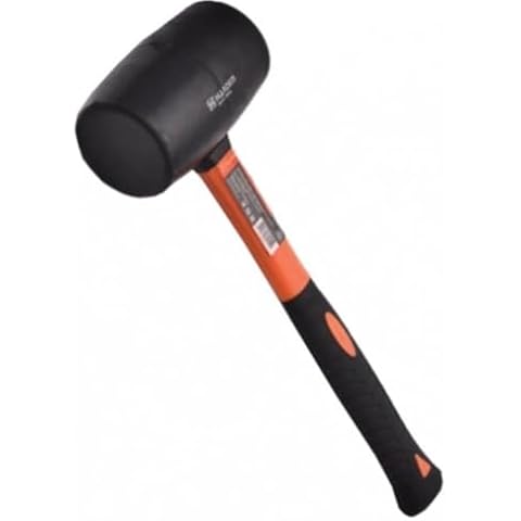 Edward Tools Rubber Mallet Hammer 8 oz - Durable Eco-friendly Rubber Hammer Head for Camping, Flooring, Tent Stakes, Woodworking, Soft Blow Tasks without Damage - Ergonomic Grip - Small Mallet Cover