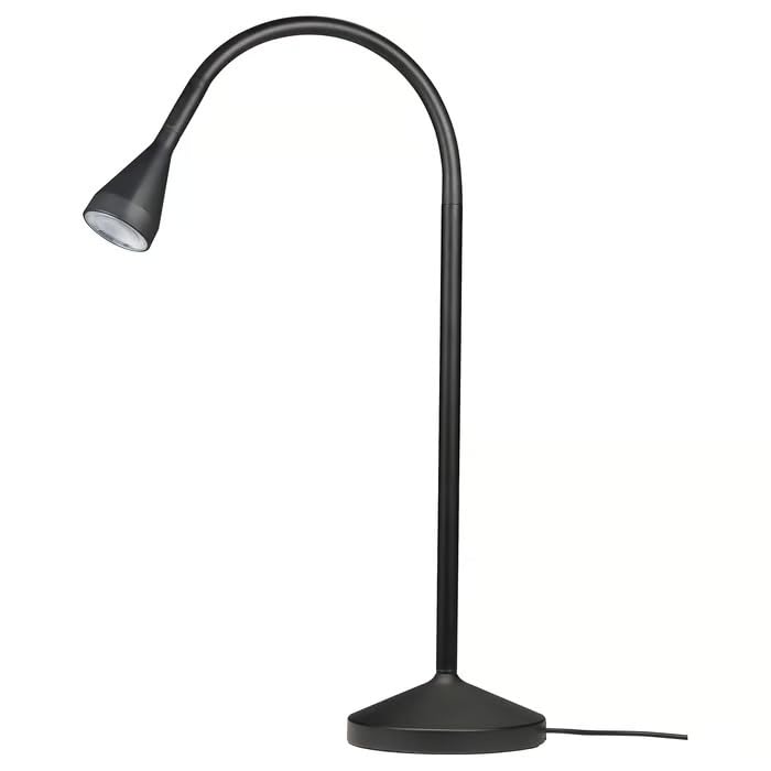 nävlinge led work lamp, adjustable arm and head, warm white 2700k, 1.9w, 220lm, 66cm (black)