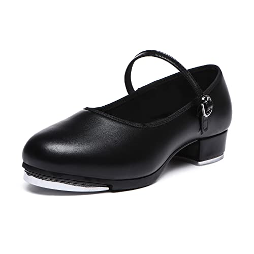 Danzcue Women's Mary Jane Tap Shoe, Ladies Tap Shoes, Black