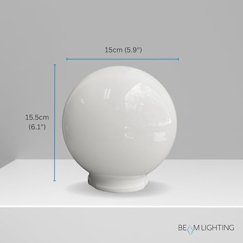 Image of Beam Lighting 6-inch White Acrylic Replacement Globe - Cover for Ceiling, Wall Fixtures, Lamp Posts, or Streetlights (Pack of 2)