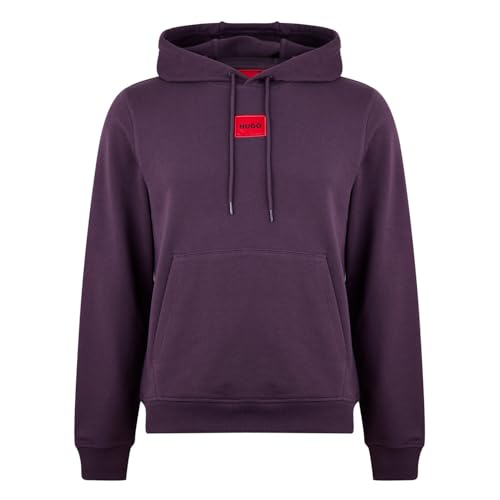 HUGO Men's Regular Fit Square Logo Jersey Hooded Sweatshirt - Main Image