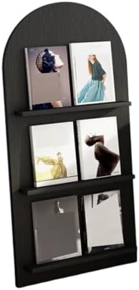 Wooden Newspaper Rack - 3-Layer Floor Magazine Holder for Living Room, Bedroom, Office & School - Stylish File Storage Solution in Color 2