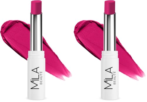 Image of Mila Beaute 24 Hrs Locked In Lips Transfer Proof Lipstick | Enriched With Mango Seed Butter & Hyaluronic Acid | Transfer Proof Formula with Velvety Texture | Smudge Proof & Highly Pigmented | Shade - (Always Pink, 3.2g)