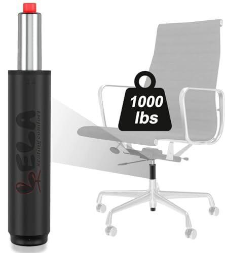Image of Gas Lift Cylinder for Office Chair | Hydraulic Pneumatic Replacement Part | Universal Fit Heavy Duty Shock Piston for Task, Gaming, and Executive Office Chairs (Black-Red)