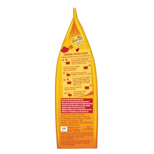 Image of Saffola Masala Oats Spicy Mexicana, 400g | Spicy Flavoured Rolled Oats with High Fibre, Yummy Anytime Snack (Pack of 3)