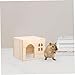 POPETPOP Guinea Pig Hideout House Multi Chamber Wooden Hut for Small Animals Hamster House with Unique Design Safe and Easy to Chinchilla Hideout for Pet Cages