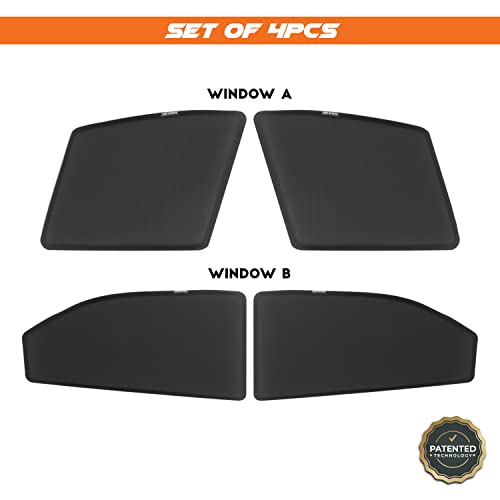 Image of TATA Nexon Magnetic Sun Shades /Curtains - Set of 4pcs Suitable for Nexon 2017 Onwards
