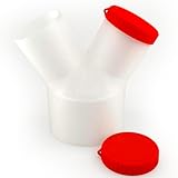 4' to 2-1/2' 2-Way Dust Collection Splitter Junction Fitting, Multi Port Fits Standard Hoses and Shop Vac Accessories, Dust Medusa, White Translucent