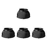 Colcolo 4 Piezas de Bota para pezuña de Caballo, Protector de pezuña equino, Bota de Campana de Goma Profesional, Bota de protección para pezuñas para Correr, L