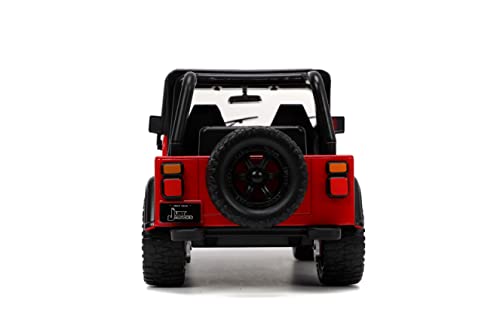Jada Toys Just Trucks 1992 Jeep Wrangler 1:24 Rojo/Negro miniatura 6
