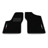 Alfombrillas para Coche SÓLO Delanteras 2 Piezas compatibles con Fiat seiscientos 1998-2011 | 2 Alfombrillas Delanteras a Medida en moqueta, Bandera de Italia