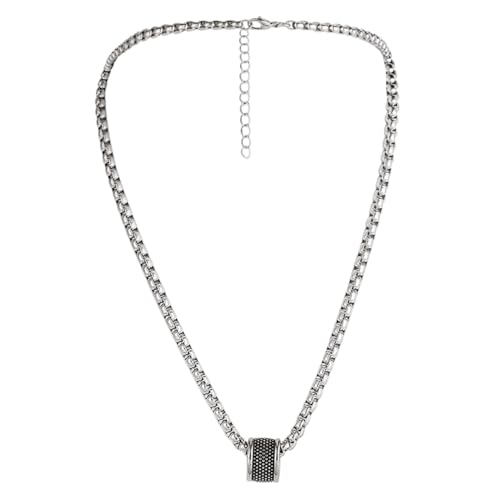 Collier avec pendentif en argent pour homme en acier inoxydable Karma