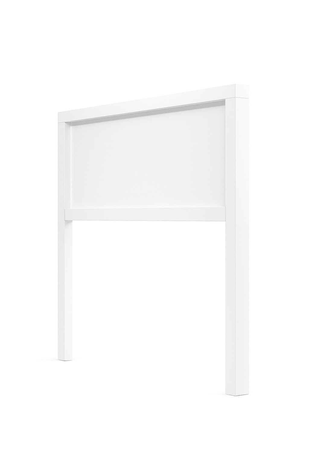 Cabecero Classic para Cama de 105 Fabricado en Madera Maciza de Pino Acabado en Blanco nordico