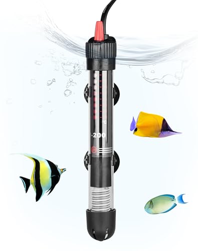 Calentador para Acuario 25W Sumergible Seguro con Termostato Ajustable - Vidrio de Cuarzo a Prueba de Explosiones, Control de Temperatura Preciso (20-34°C) para Peceras y Tanques de Tortugas 10-30 L