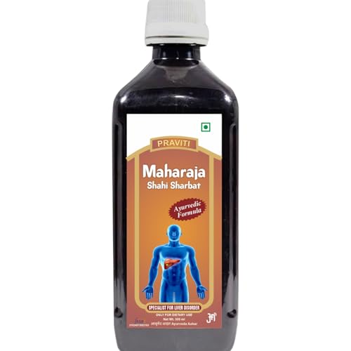 Praviti Maharaja Shahi Sharbat 500ml | Orignal & Advance | आयुर्वेदिक महाराजा शाही शरबत | Ayurvedic Healthy Liver Sarbat Syrup | Approved By Ayush Dept. | Product for Liver 1000ml