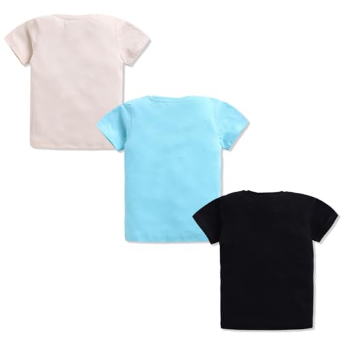 Image of Amazon Brand - Jam & Honey Boys Half Sleeve Graphic Printed T-Shirt | Round Neck | Regular Fit | Cartoon Characters (Available from 4-8 Years) (Pack of 3)