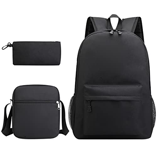 OADOBKICE Mochila Escolar Liviana Escuela Mochila Básica Resistente Agua Mochila Escolar Universitaria Mochila Viaje Gran Capacidad Mochila Escolar Informal Mochila Computadora Noir 3ces BTS M