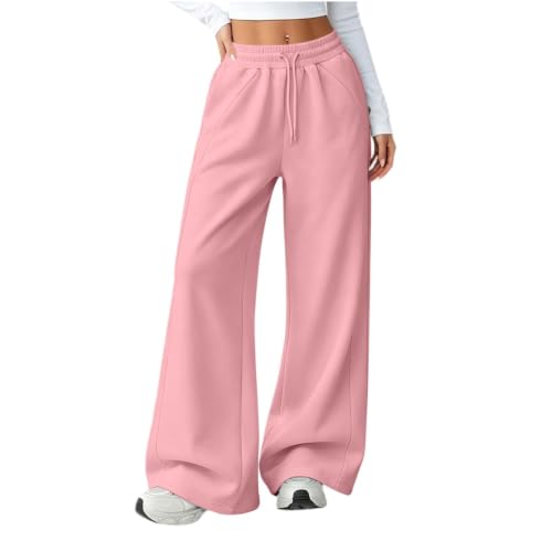 Pantalones deportivos para mujer holgados que no aprietan con cintura elástica 5