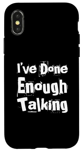 �ʔ������[���A �e�L�X�g �ʔ��� �l �ʔ��� I've Done Enough Talking �X�}�z�P�[�X iPhone X/XS �p