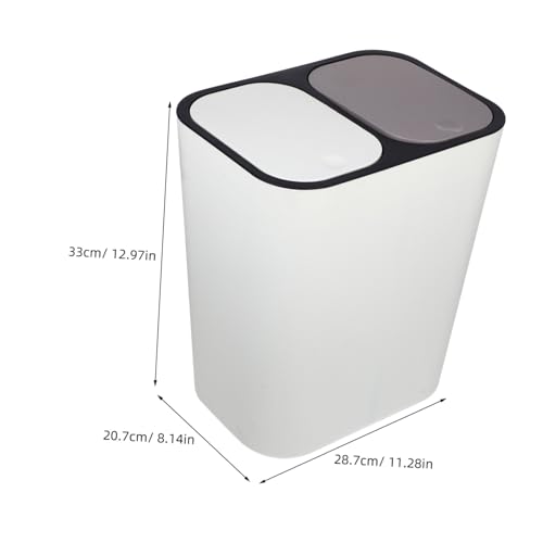 Caneca de basura dual para cocina beige 33x28.7x20.7 cm miniatura 2