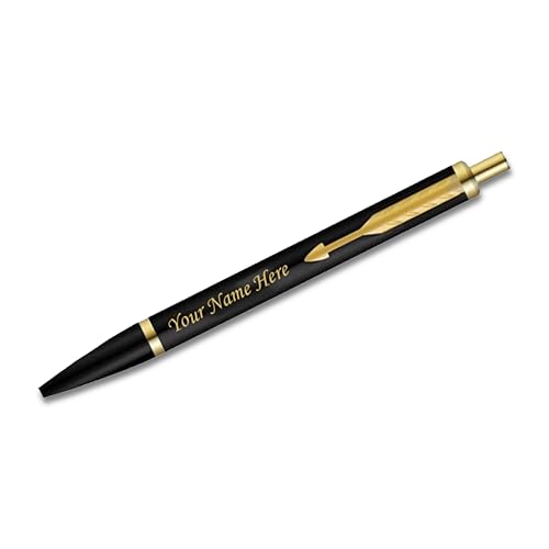 Image of SAVRI Personalized Parker Ball Pen Customized Name Engraved Pen Matte Black Blue Ink | Best Gift for Family, Friends, | Ideal for Corporate Gifting, Graduation, Anniversary & Special Occasions