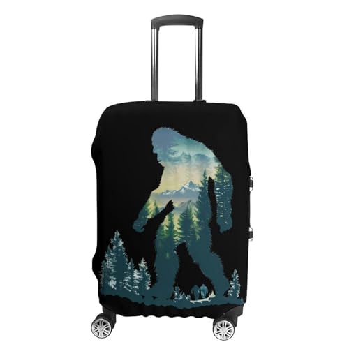 Bigfoot Sasquatch In The Forests Luggage Cover Cute Travel Suitcase Cover Protective Cover for Women Men S