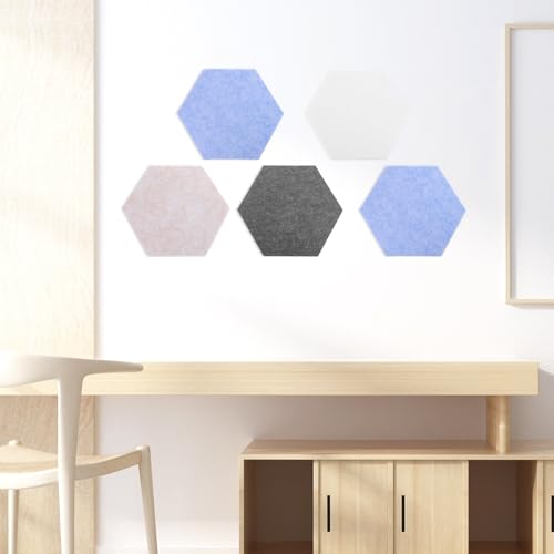 Tableau d'affichage hexagonal en feutre résistant pour décoration murale de chambre