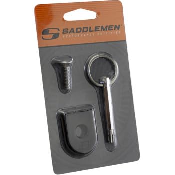 MOTOMXHOUSE Saddlemen Security Seat Screw Kit with Key, Black, ATAB Lock System, Indian/Metric Applications only.